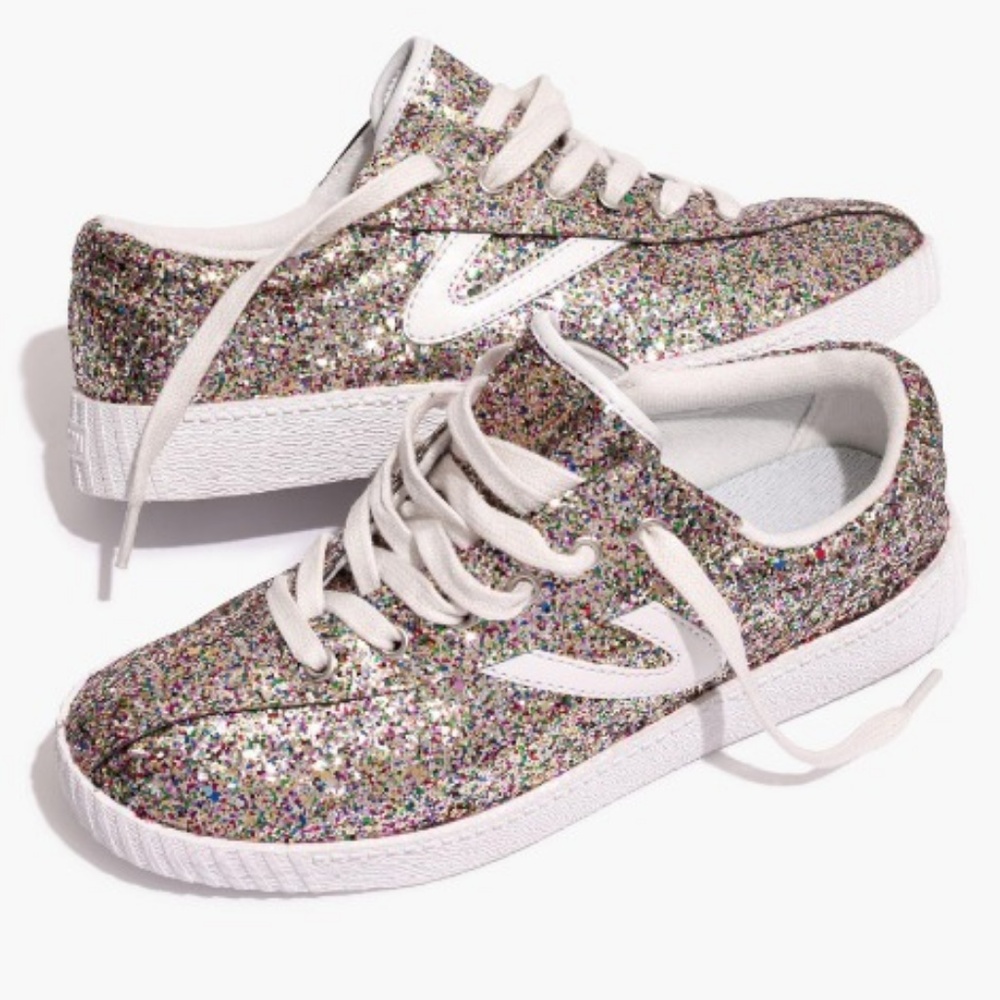 Madewell x Tretorn Multi Glitter Sneakers